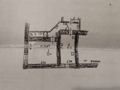 1-к квартира, 4/4 эт., 51м²