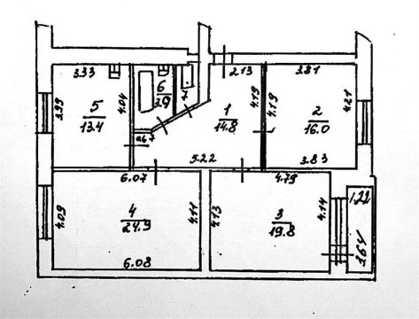 3-к квартира, 1/7 эт., 96м²